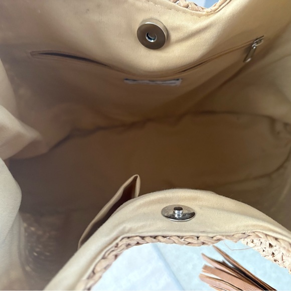 Tommy Bahama Tan Woven Tote Bag - Picture 4 of 4